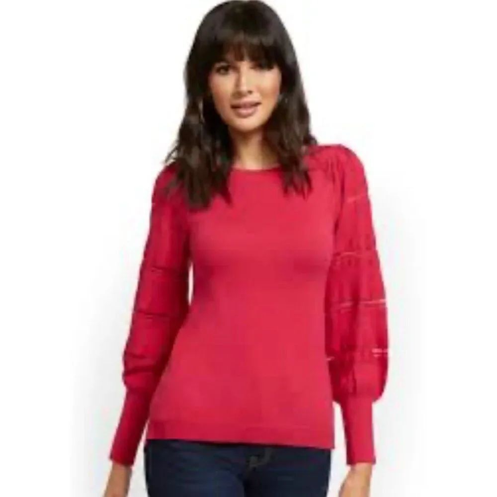 Blu Dahlia Women Long Sleeve Twisted Split Back Design Sweater Tunic Size M